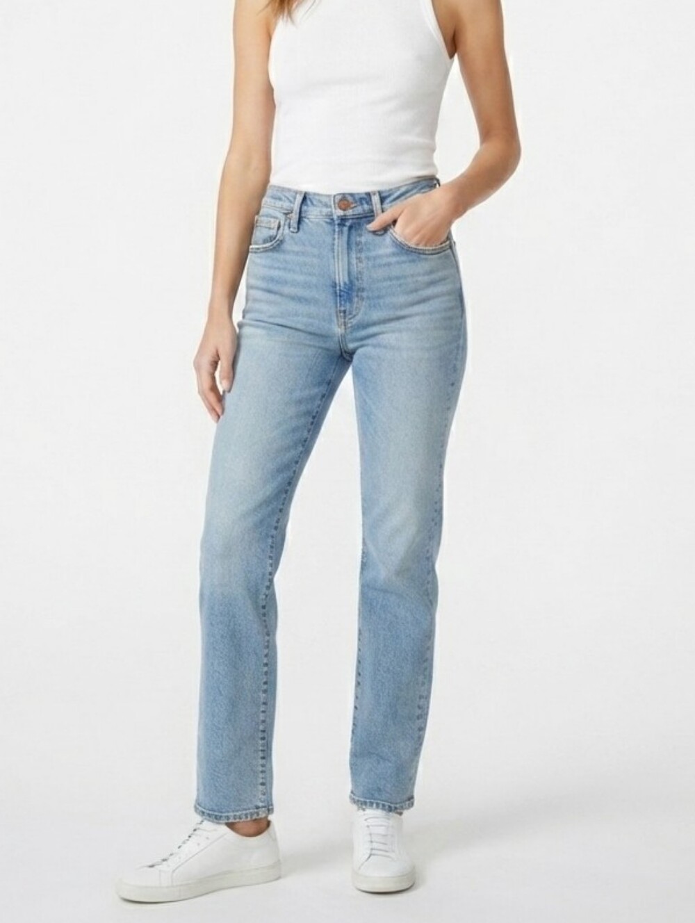 POINT SUR X J.Crew Straight Vista straight Jean in Med Vintage Wash Sz 26